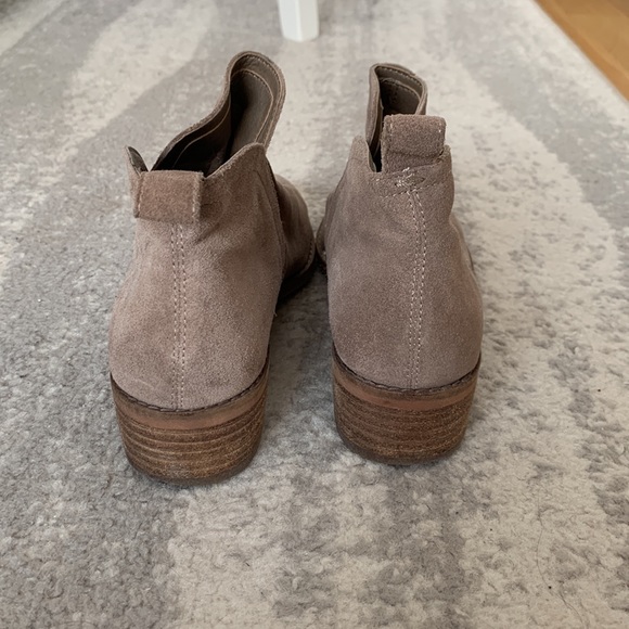 Dark Beige suede ankle boots - Picture 2 of 5